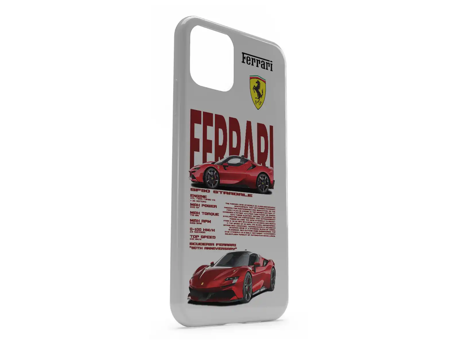 Ferrari SF90 iPhone Silicone Case High-End Series 